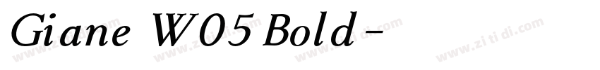 Giane W05 Bold字体转换